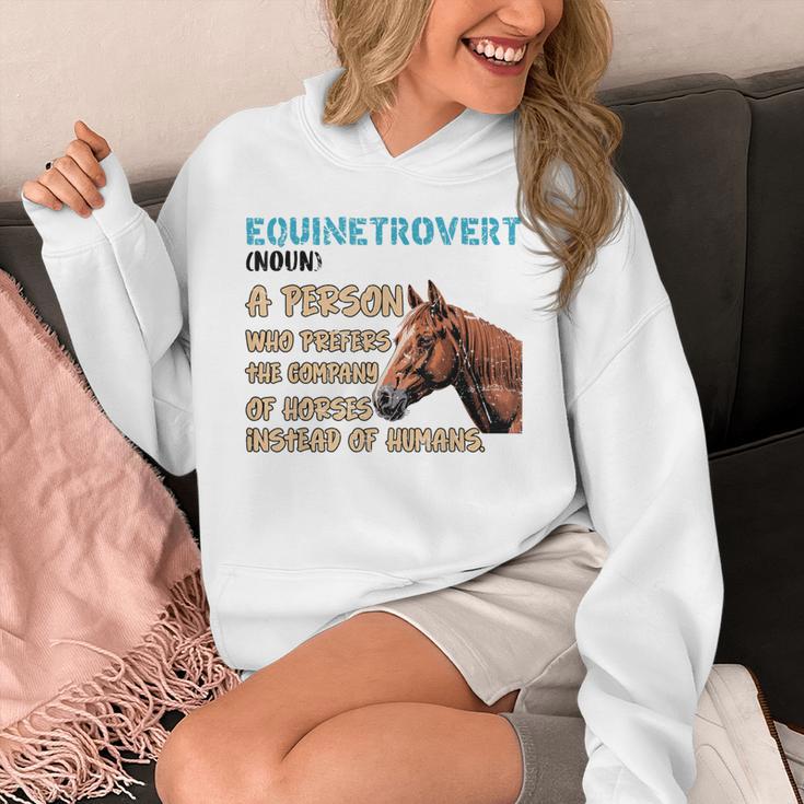 Equinetrovert Definition Equine Horse Riding Introvert Unisex Hoodie