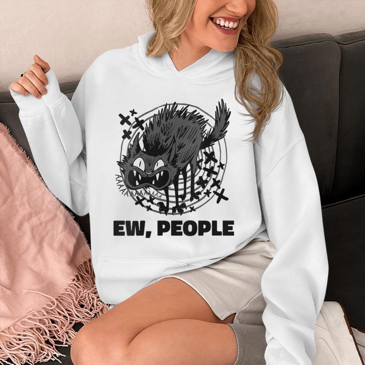 Ew People Introvert Cat Lover Crazy Cats Lady Unisex Hoodie