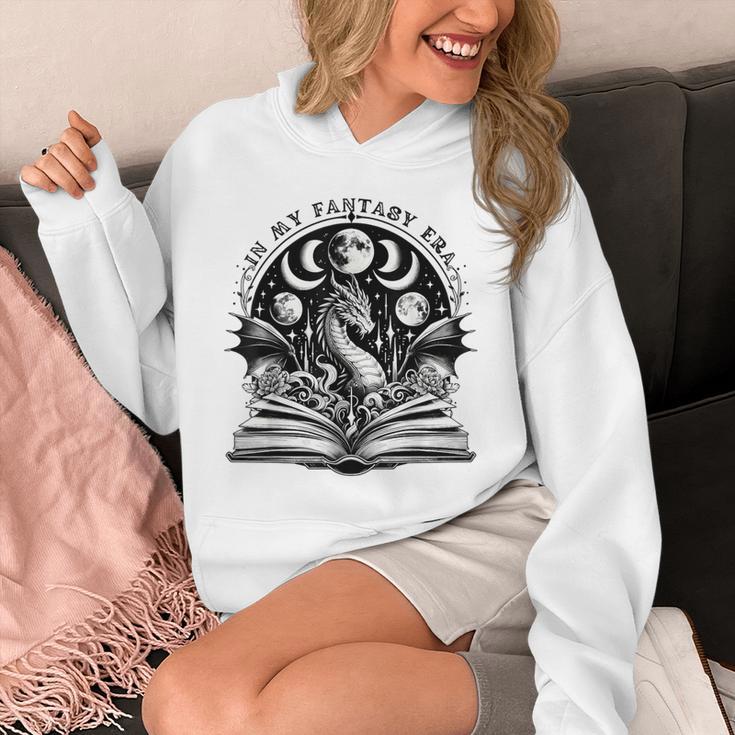 In My Fantasy Era Books Dragon & Moon Bookish Bookworm Unisex Hoodie