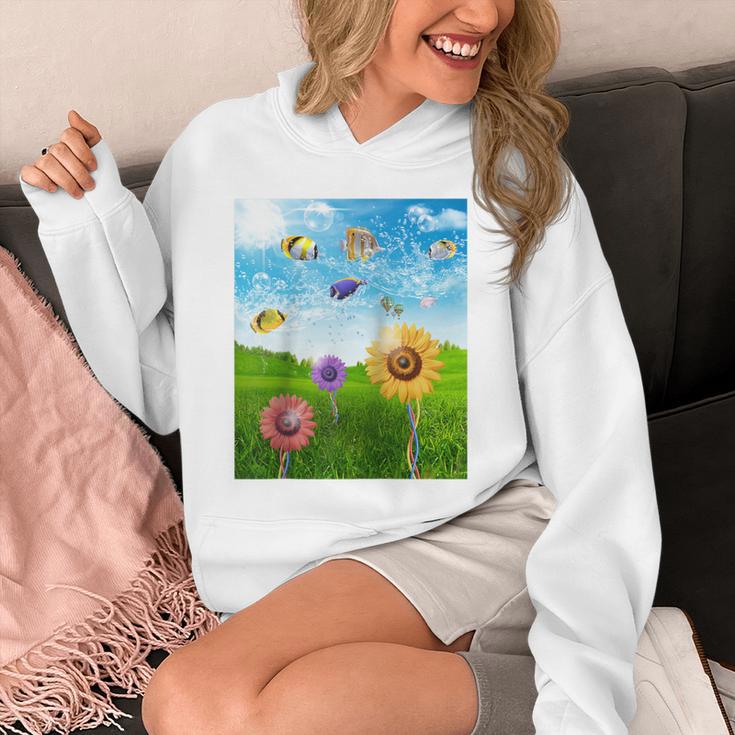 Frutiger Aero Aesthetic Tech Scenery Fishes Sunflower Raglan Baseball Tee Unisex Hoodie Frutiger Aero Aesthetic Tech Scenery Fishes Sunflower Raglan Baseball Tee Unisex Hoodie