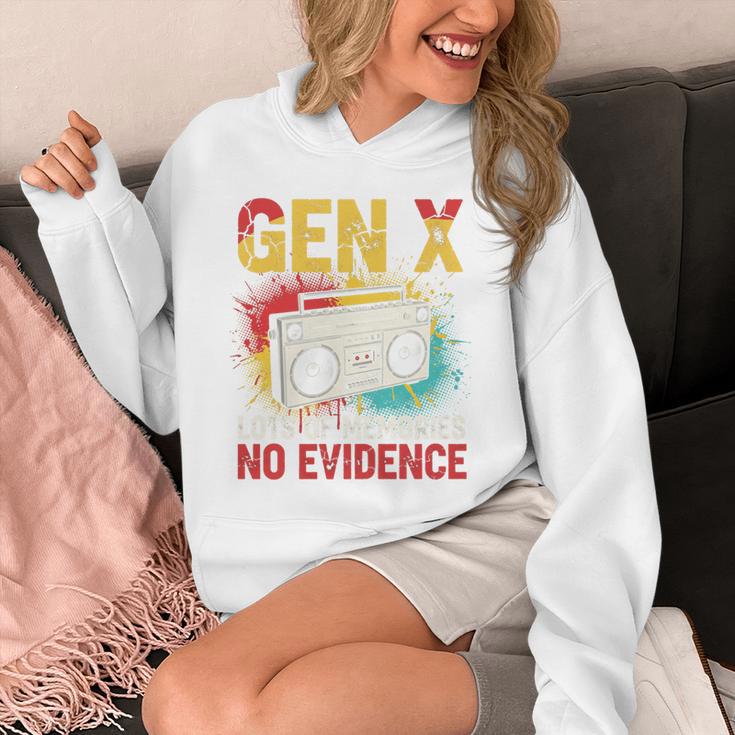 Gen X Lots Of Memories No Evidence Retro Nostalgia Humor Unisex Hoodie