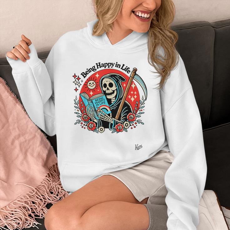 Grim Reaper Reads a Book Unisex Hoodie