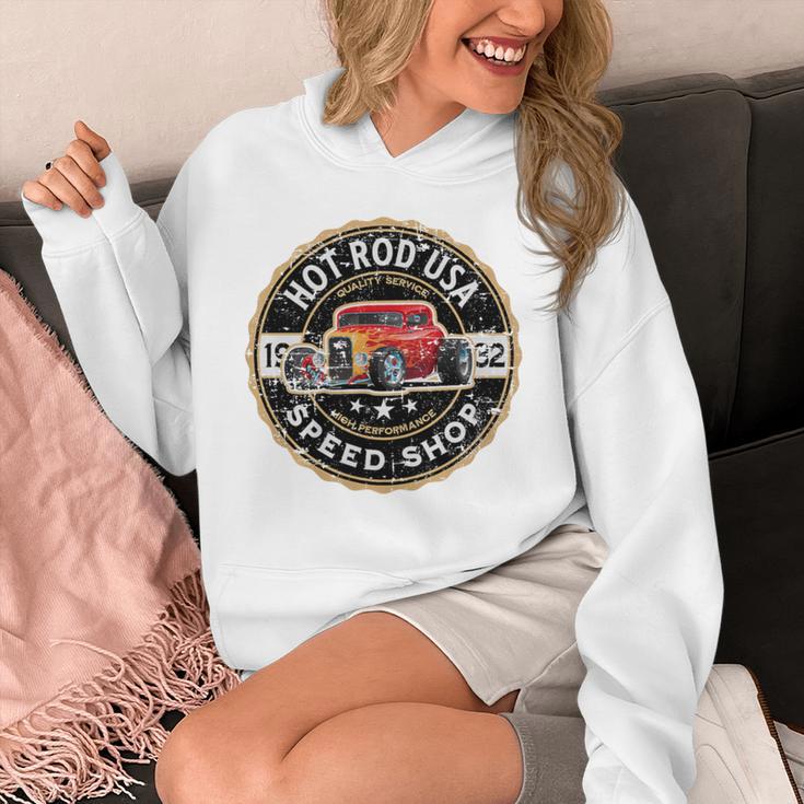 Hotrod Custom Car Automotive Nostalgia Distressed Premium Tri-Blend Unisex Hoodie