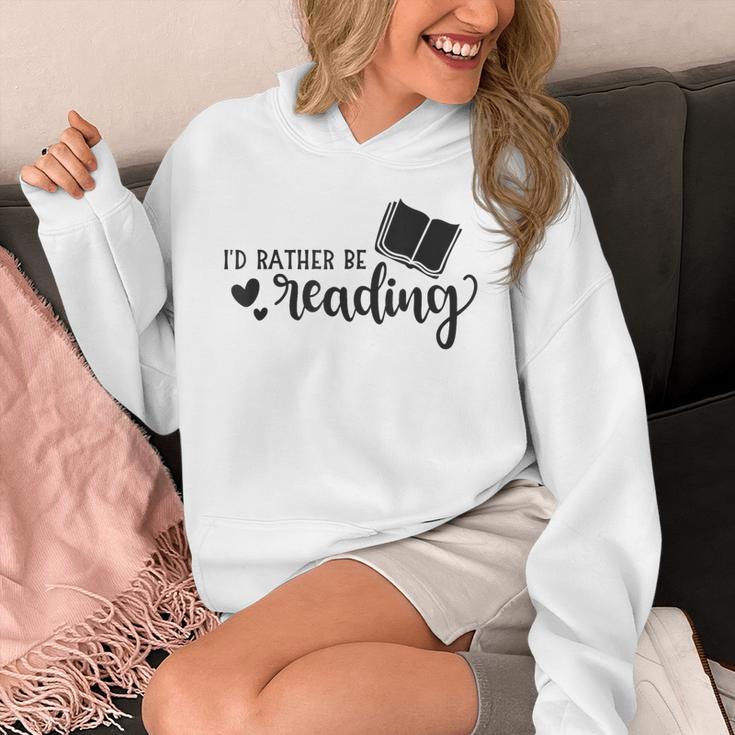 I'd Rather Be Reading Book Lover Bookworm Reading Unisex Hoodie I'd Rather Be Reading Book Lover Bookworm Reading Unisex Hoodie