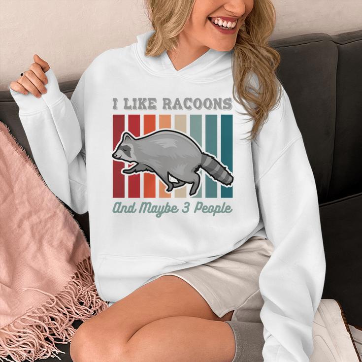 Introvert Raccoon Animal Lover Trash Panda Antisocial Retro Unisex Hoodie