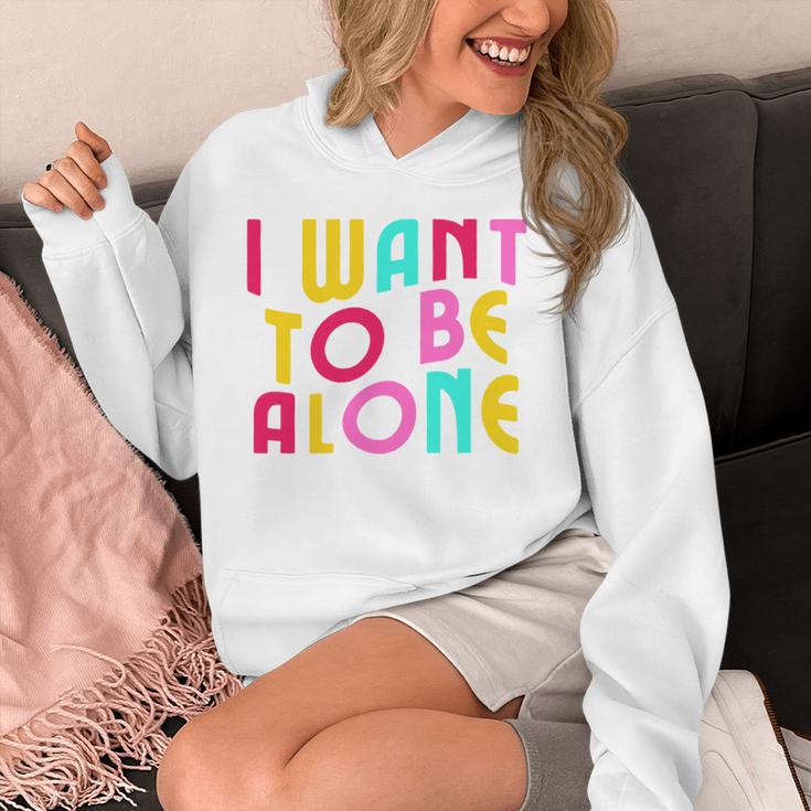 Introvert I Want To Be Alone Retro Wavy Unisex Hoodie Introvert I Want To Be Alone Retro Wavy Unisex Hoodie