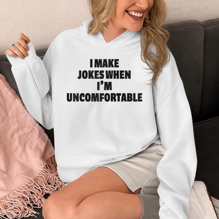 I Make Jokes When Im Uncomfortable Sarcastic Introvert Raglan Baseball Tee Unisex Hoodie