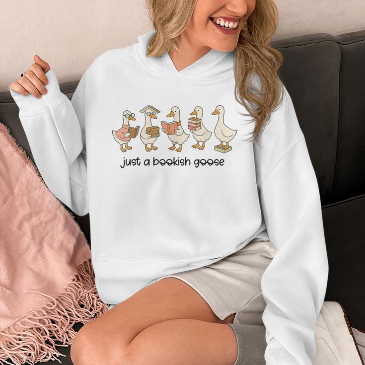 Just a Bookish Goose Cute Reading Geese For Book Fanatics Unisex Hoodie Just a Bookish Goose Cute Reading Geese For Book Fanatics Unisex Hoodie