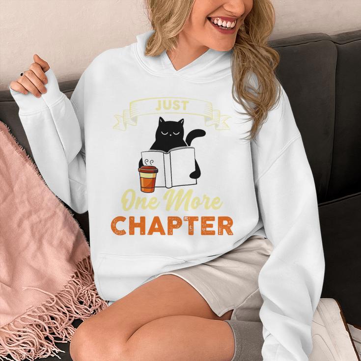 Just One More Chapter Fun Cat Coffee Reading Book Premium Tri-Blend Unisex Hoodie