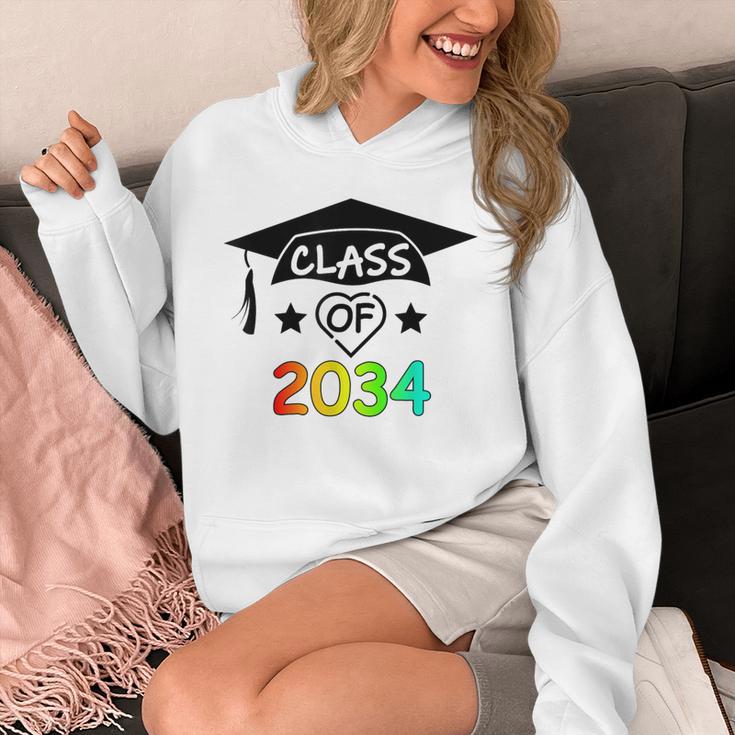 K -12th Grade Hand Prints Space Graduation Class Of 2034 Unisex Hoodie