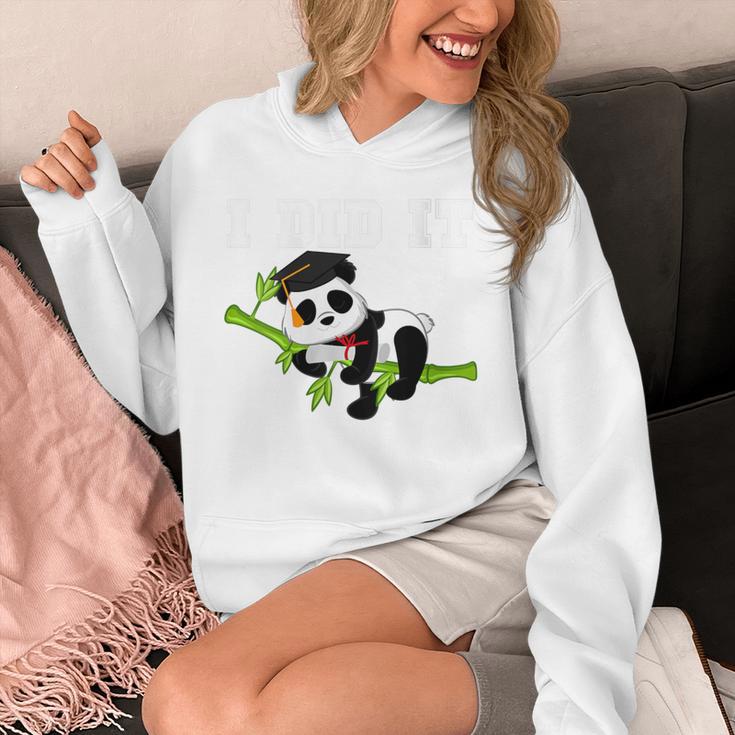I Did It Kawaii Panda With Graduation Cap Diploma Unisex Hoodie