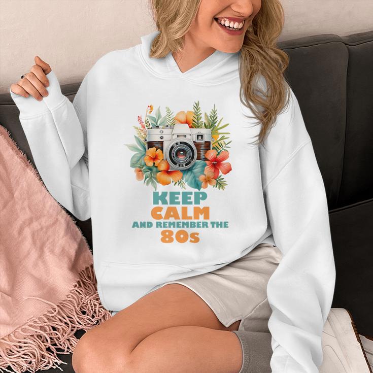 Keep Calm And Remember The 80s Retro Vintage Nostalgia Premium Unisex Hoodie