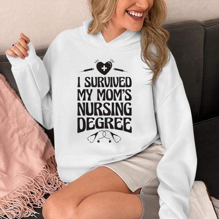 Kids I Survived My Mom's Nursing Degree Nursing School Graduation Unisex Hoodie