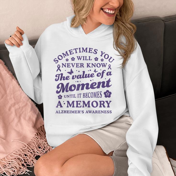 Know The Value Of A Moment Memory Alzheimer's Awareness Day Unisex Hoodie Know The Value Of A Moment Memory Alzheimer's Awareness Day Unisex Hoodie