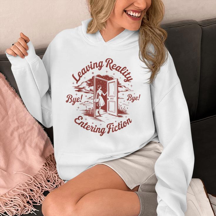 Leaving Reality Entering Fiction Book Lover Unisex Hoodie