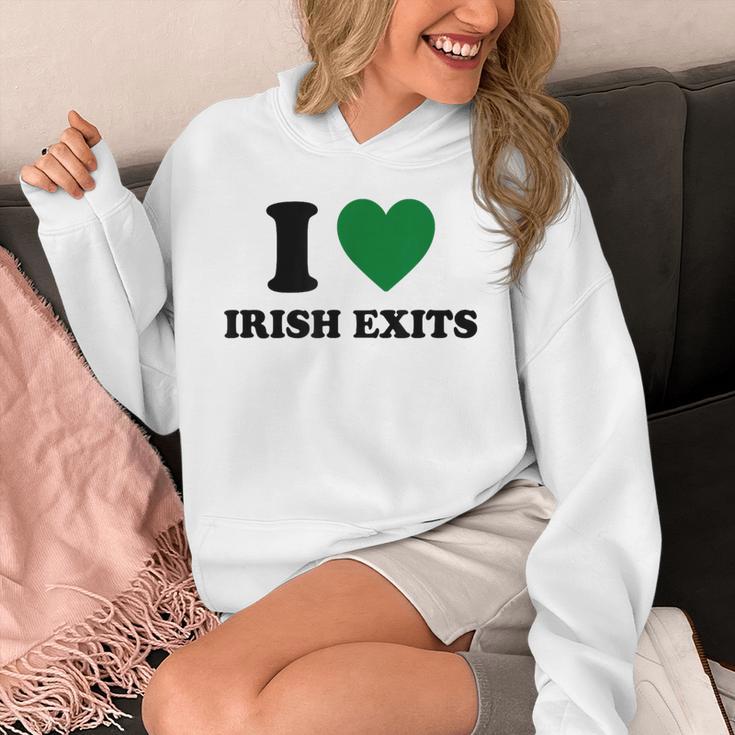 I Love Irish Exits St Patrick's Day Introvert Party Unisex Hoodie I Love Irish Exits St Patrick's Day Introvert Party Unisex Hoodie