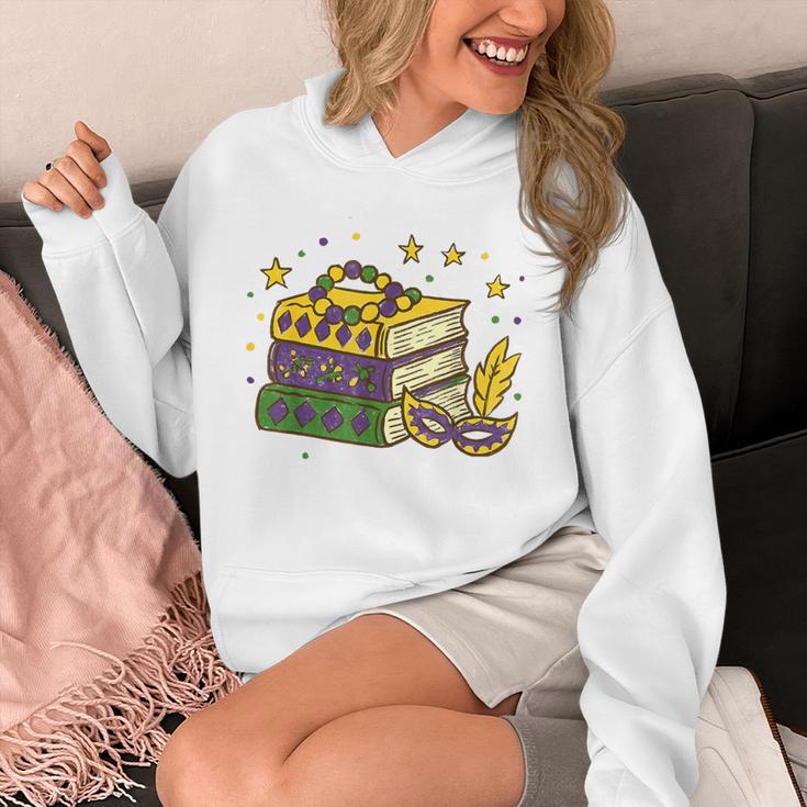 Mardi Gras Book Lover Reading Reader Men Women Kids Unisex Hoodie
