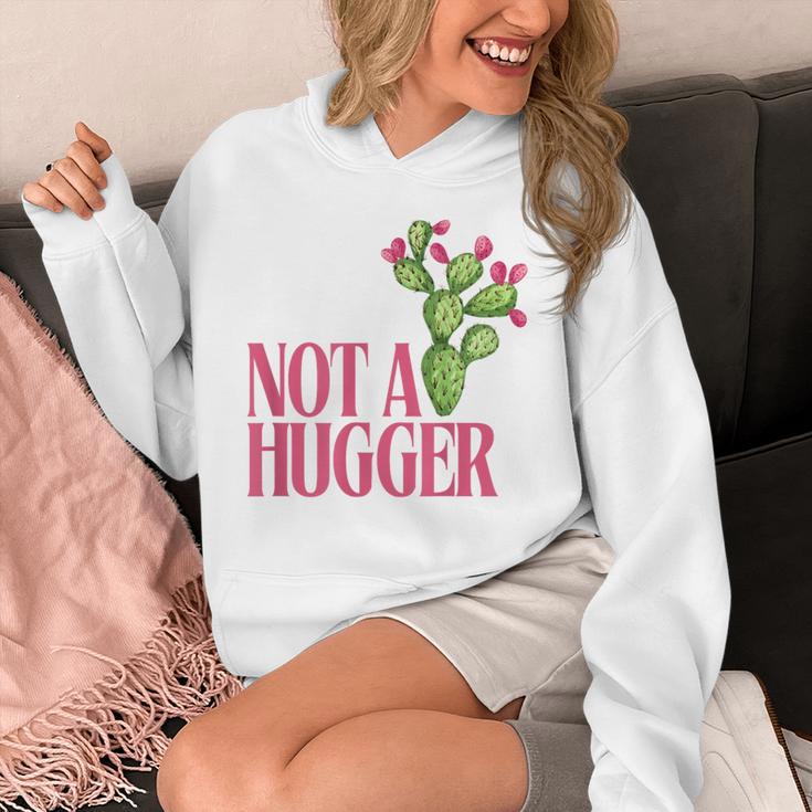 Not a Hugger Sarcastic Introvert Cactus Theme Women Unisex Hoodie Not a Hugger Sarcastic Introvert Cactus Theme Women Unisex Hoodie