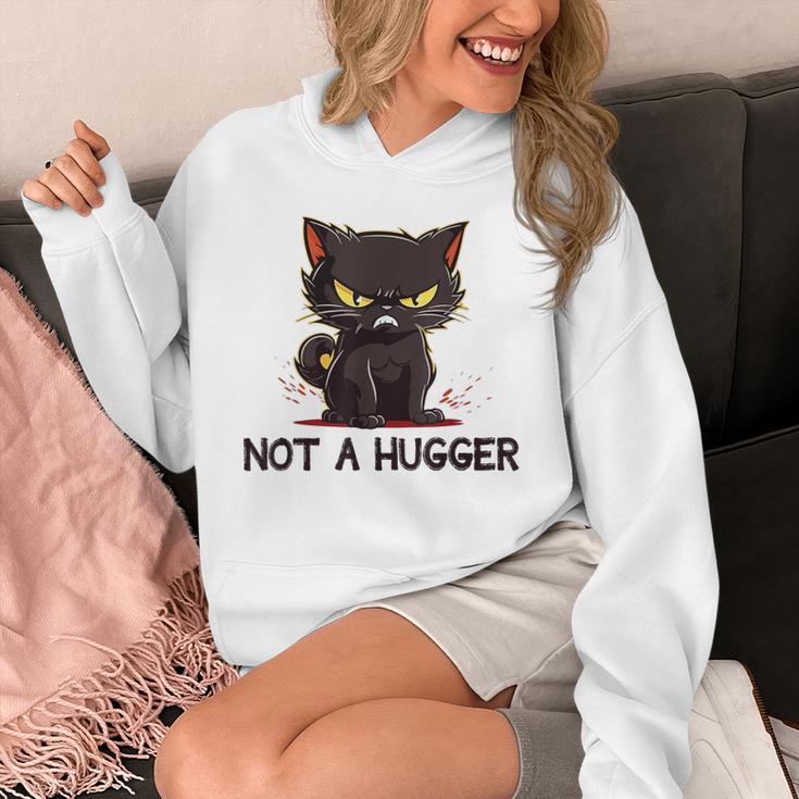 Not A Hugger Tee Angry Cat Sarcastic Cute Introvert Unisex Hoodie Not A Hugger Tee Angry Cat Sarcastic Cute Introvert Unisex Hoodie