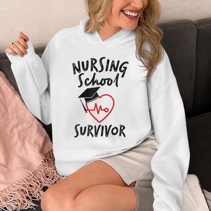 Nursing School Survivor Women Graduation RN Gift Shirt Unisex Hoodie
