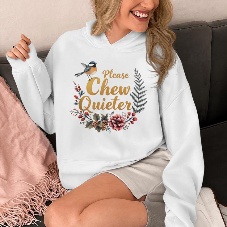Please Chew Quieter Sarcastic Introvert Humor Unisex Hoodie Please Chew Quieter Sarcastic Introvert Humor Unisex Hoodie