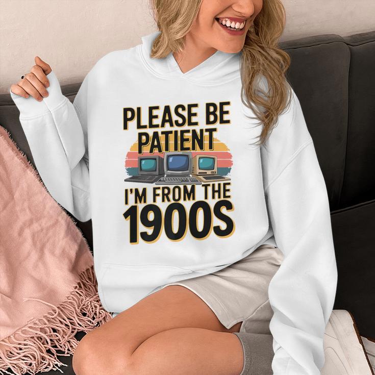 Please Be Patient I'm From The 1900s Retro Computer Premium Unisex Hoodie