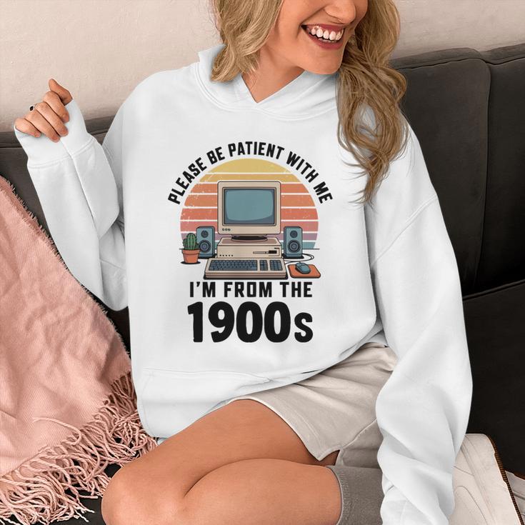 Please Be Patient I'm From The 1900s Retro Vintage Computer Unisex Hoodie