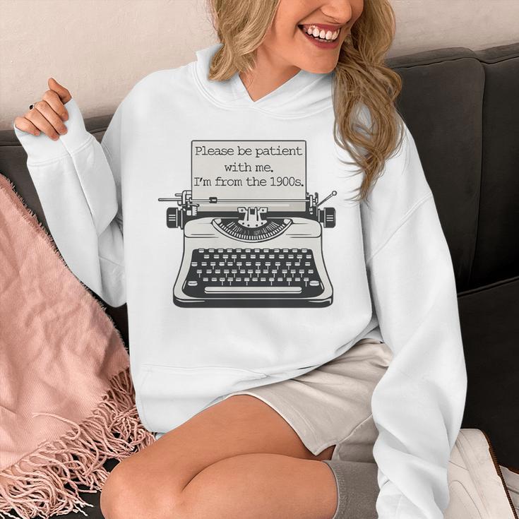 Please Be Patient With Me I'm From The 1900s Typewriter Premium Tri-Blend Unisex Hoodie