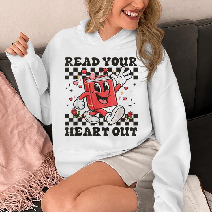 Read Your Heart Out Teacher Valentines Book Lover Unisex Hoodie