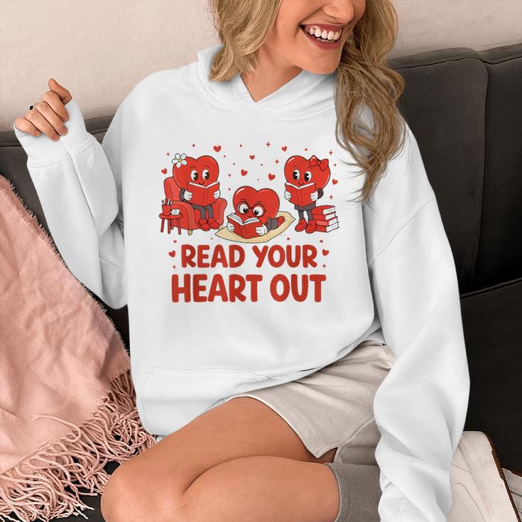 Read Your Heart Out Valentine Teacher Bookworm Lover Unisex Hoodie