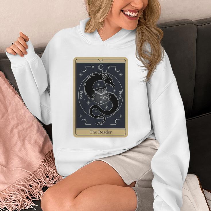 The Reader Tarot Card Mystic Dragon Book Magic Unisex Hoodie
