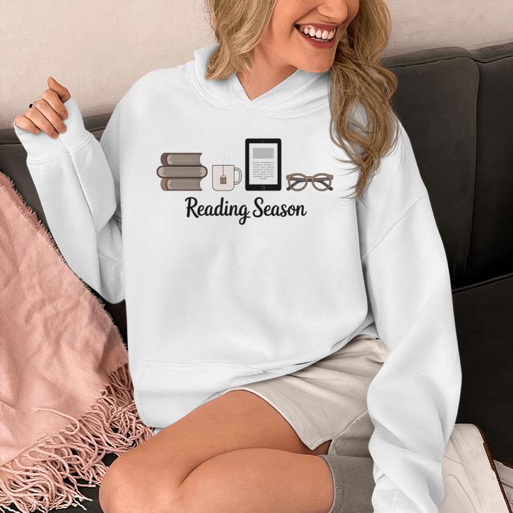 Reading Season Book Lover Librarian Cozy Bookworm Unisex Hoodie