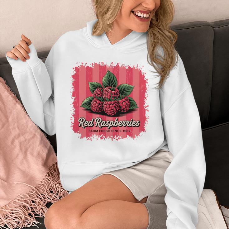 Red Raspberries Farm Fresh Since 1987 Nostalgia Unisex Hoodie Red Raspberries Farm Fresh Since 1987 Nostalgia Unisex Hoodie