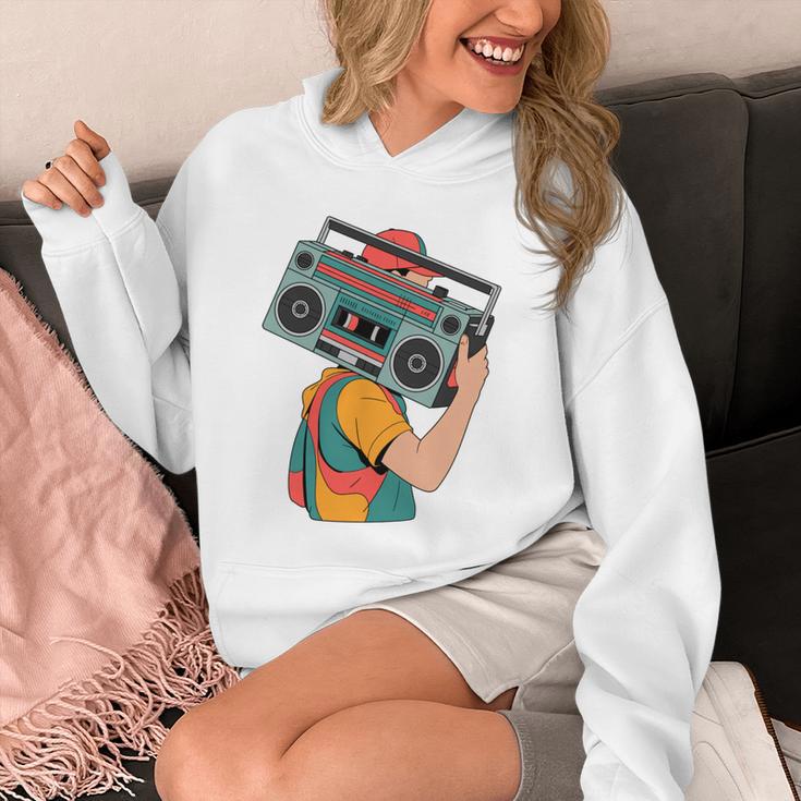 Retro 90s Boombox Nostalgia Party For Music Lovers Men Women Unisex Hoodie
