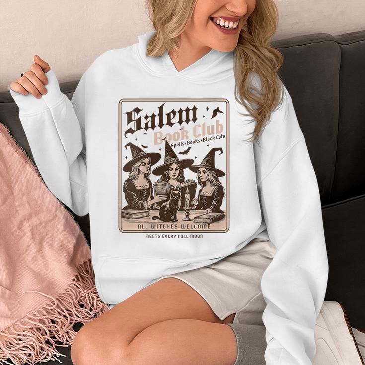 Salem Book Club Bookish Halloween Retro Salem Witch Book Unisex Hoodie