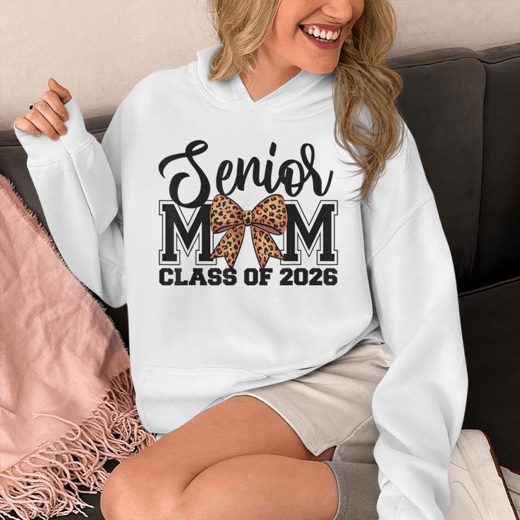 Senior Mom Class Of 2026 Graduation Leopard Coquette Bow Unisex Hoodie