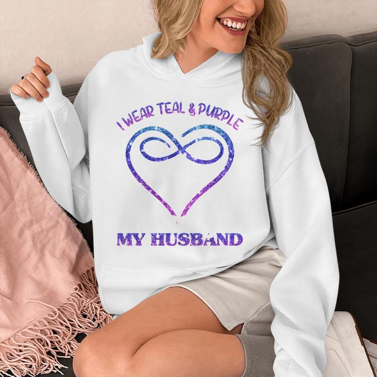 Suicide Prevention Shirt Teal & Purple In Memory Of Husband Unisex Hoodie Suicide Prevention Shirt Teal & Purple In Memory Of Husband Unisex Hoodie