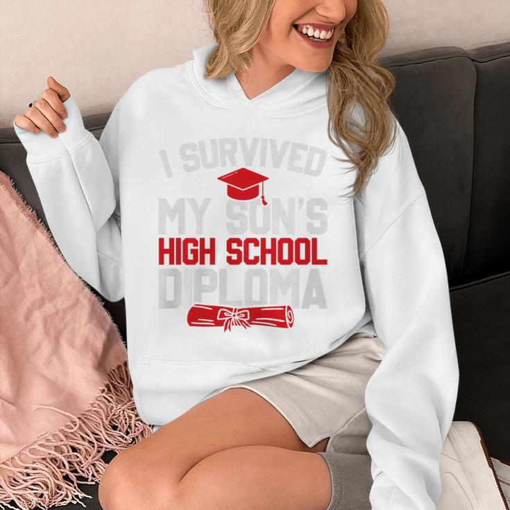 I Survived My Son's High School Diploma Graduation Premium Unisex Hoodie