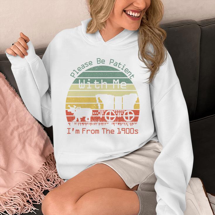 Vintage Sunset Please Be Patient With Me I'm From The 1900s Premium Unisex Hoodie