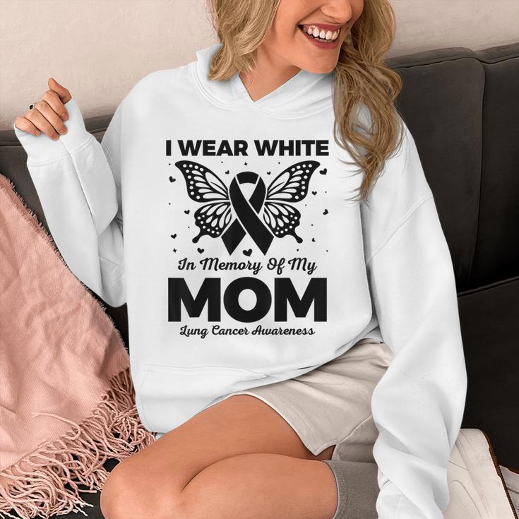 I Wear In Memory Of My Mom Butterfly Lung Cancer Unisex Hoodie I Wear In Memory Of My Mom Butterfly Lung Cancer Unisex Hoodie
