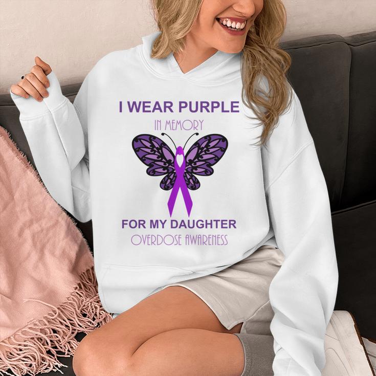 I Wear Purple In Memory For My Daughter Overdose Awareness Unisex Hoodie I Wear Purple In Memory For My Daughter Overdose Awareness Unisex Hoodie