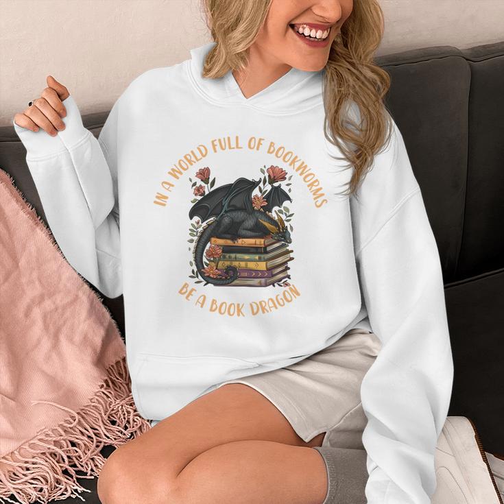 In A World Full Of Bookworms Be A Book Dragon Book Lover Unisex Hoodie