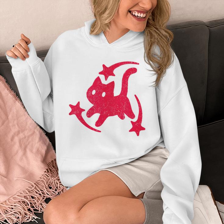 Yk2 Grunge Scary Cat With Shooting Stars 90s Nostalgia Unisex Hoodie Yk2 Grunge Scary Cat With Shooting Stars 90s Nostalgia Unisex Hoodie