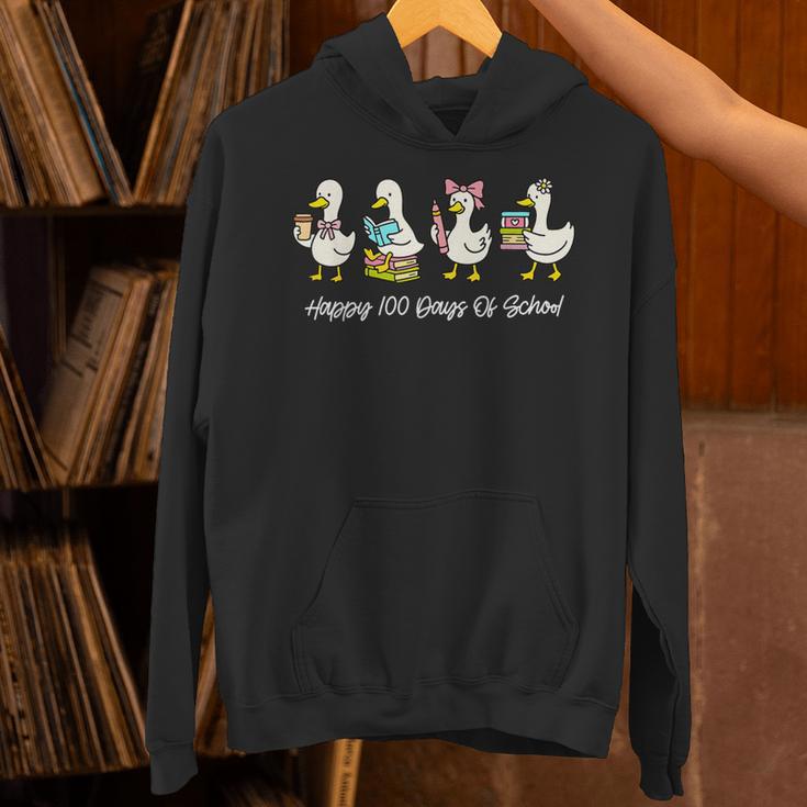 100 Days Of School Cute Goose Coffee Books Teacher Life Unisex Hoodie 100 Days Of School Cute Goose Coffee Books Teacher Life Unisex Hoodie