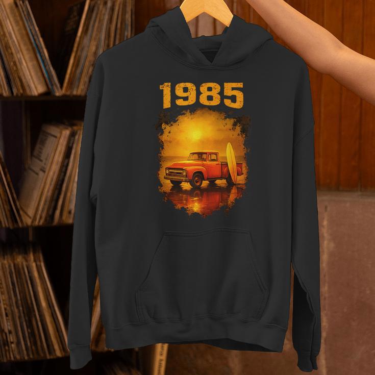 1985 Vintage Sunset Surf Truck Retro Beach Nostalgia Unisex Hoodie