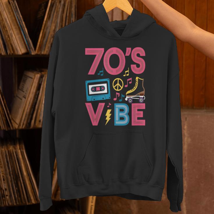 70s Retro Style Roller Skate Cassette Music Nostalgia Unisex Hoodie