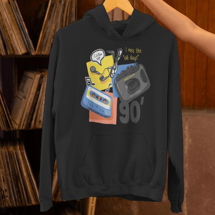 90s Retro Cassette And Walkman Nostalgia Graphic Tee Unisex Hoodie