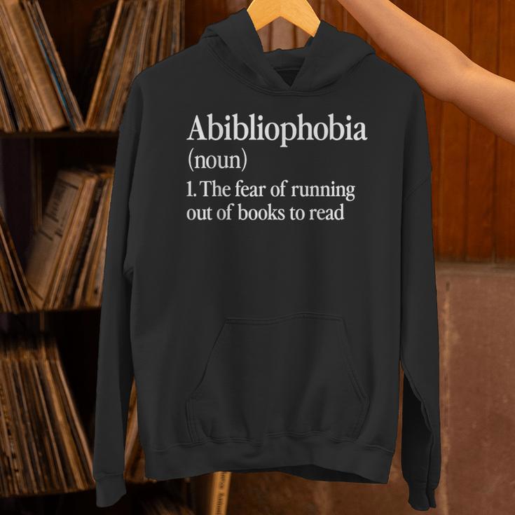 Abibliophobia Definition Reading Book Worm Reader Unisex Hoodie Abibliophobia Definition Reading Book Worm Reader Unisex Hoodie