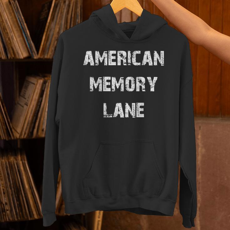 American Memory Lane Text Unisex Hoodie American Memory Lane Text Unisex Hoodie