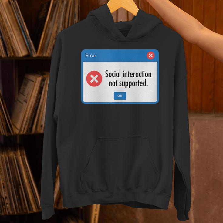 Anti Social Introvert Social Interaction Not Supported Unisex Hoodie Anti Social Introvert Social Interaction Not Supported Unisex Hoodie